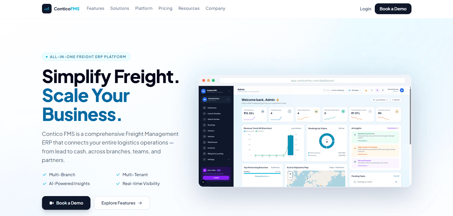 Contico FMS — Multi-Tenant Freight Forwarding SaaS screenshot 4
