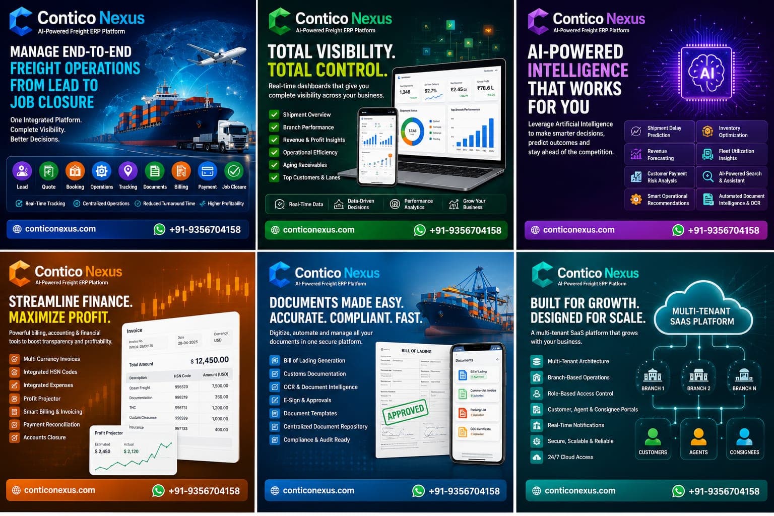 Contico FMS — Multi-Tenant Freight Forwarding SaaS
